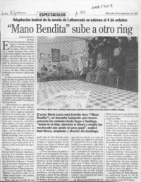 "Mano Bendita" sube a otro ring  [artículo] Lisette Maillet.