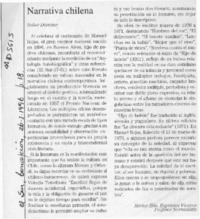 Narrativa chilena  [artículo] Héctor Edo. Espinoza Viveros.