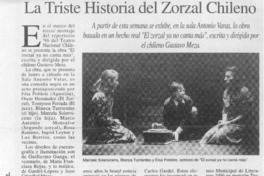 La Triste historia del Zorzal Chileno  [artículo].