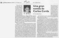 Una gran novela de Carlos Cerda  [artículo] Antonio Rojas Gómez.