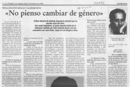 "No pienso cambiar de género"