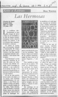 Las hermosas  [artículo] Arturo Volantines.