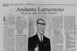 Andante lamentoso  [artículo] Enrique Lafourcade.