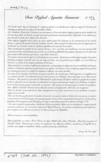 Don Rafael Agustín Gumucio  [artículo] Carmen Frei Ruiz- Tagle.