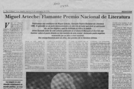 Miguel Arteche, flamante Premio Nacional de Literatura