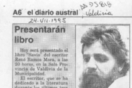 Presentarán libro  [artículo].