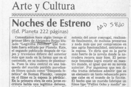 Noches de estreno  [artículo] Carlos León.