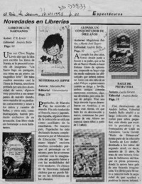 Novedades en librerías  [artículo].