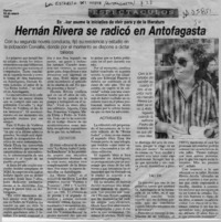 Hernán Rivera se radicó en Antofagasta  [artículo].