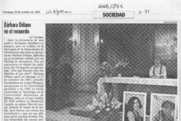 Bárbara Délano en el recuerdo  [artículo] X. P.