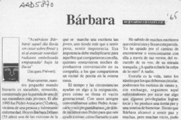 Bárbara  [artículo] Bernardo Chandía Fica.