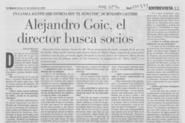 Alejandro Goic, el director busca socios