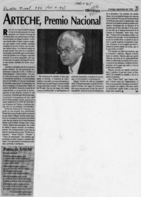 Arteche, Premio Nacional