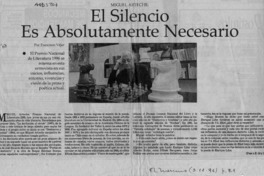 El silencio es absolutamente necesario  [artículo] Francisco Véjar.