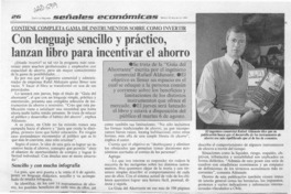 Con lenguaje sencillo y práctico lanzan libro para incentivar el ahorro  [artículo].