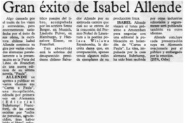 Gran éxito de Isabel Allende
