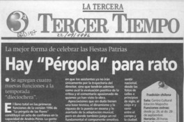 Hay "Pérgola" para rato  [artículo] Rodolfo Arenas R.