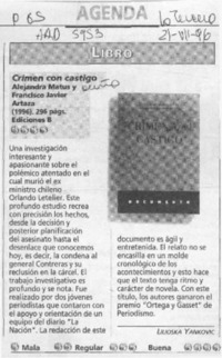 Crimen con castigo  [artículo] Lilioska Yankovic.