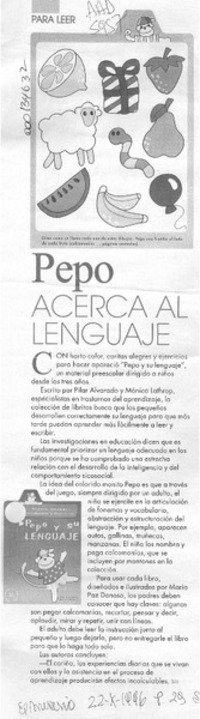 Pepo acerca al lenguaje