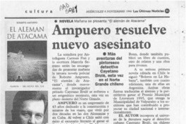 Ampuero resuelve nuevo asesinato  [artículo].