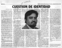 Cuestión de identidad  [artículo] Carlos E. Kayser.