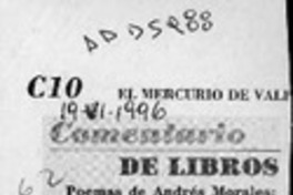 Poemas de Andrés Morales  [artículo] H. R. Cortés.
