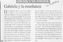 Gabriela y la enseñanza  [artículo] Moisés Silva Triviño.