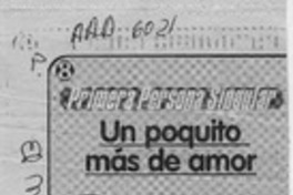 Un poquito más de amor