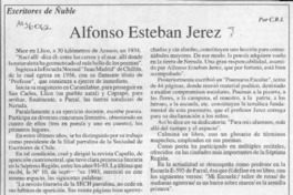 Alfonso Esteban Jerez  [artículo] C. R. I.