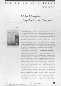 Vidas ejemplares Papelucho a los treinta?  [artículo].