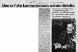 Libro de Víctor León fue declarado material didáctico  [artículo].