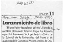 Lanzamiento de libro  [artículo].