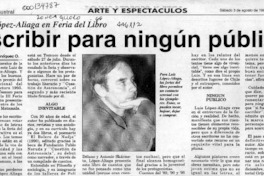 Escribir para ningún público  [artículo] Eduardo Henríquez O.