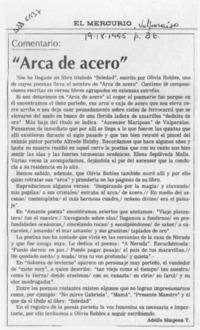 "Arca de acero"  [artículo] Adolfo Simpson T.