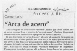 "Arca de acero"  [artículo] Adolfo Simpson T.