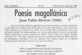 Poesía magallánica  [artículo].