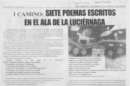 I camino, siete poemas escritos en el ala de la luciérnaga