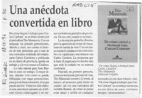 Una Anécdota convertida en libro  [artículo].