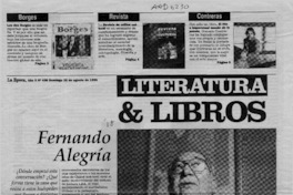 Fernando Alegría  [artículo] Juan Armando Epple.