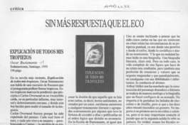 Sin más respuesta que el eco  [artículo] Carlos Cerda.