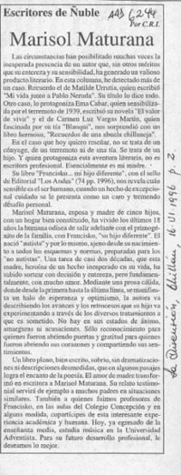 Marisol Maturana  [artículo] C. R. I.