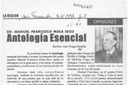 Antología esencial  [artículo] José Vargas Badilla.
