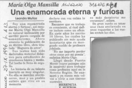 Una enamorada eterna y furiosa  [artículo] Leandro Muñoz.