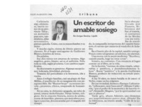 Un escritor de amable sosiego  [artículo] Enrique Ramírez Capello.