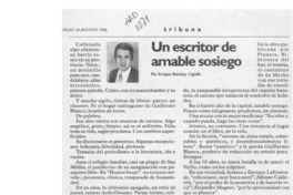 Un escritor de amable sosiego  [artículo] Enrique Ramírez Capello.
