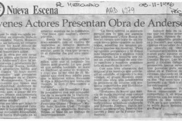Jóvenes actores presentan obra de Andersen  [artículo] Alejandra Costamagna.