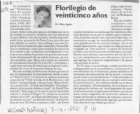 Florilegio de veinticinco años  [artículo] Milton Aguilar.