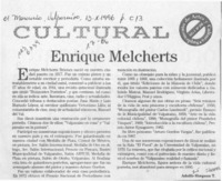 Enrique Melcherts  [artículo] Adolfo Simpson T.