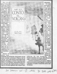 Me lo contó el volcán  [artículo].