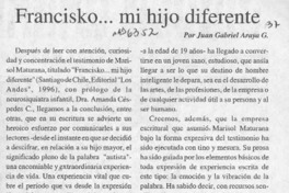 Francisko -- mi hijo diferente  [artículo] Juan Gabriel Araya G.